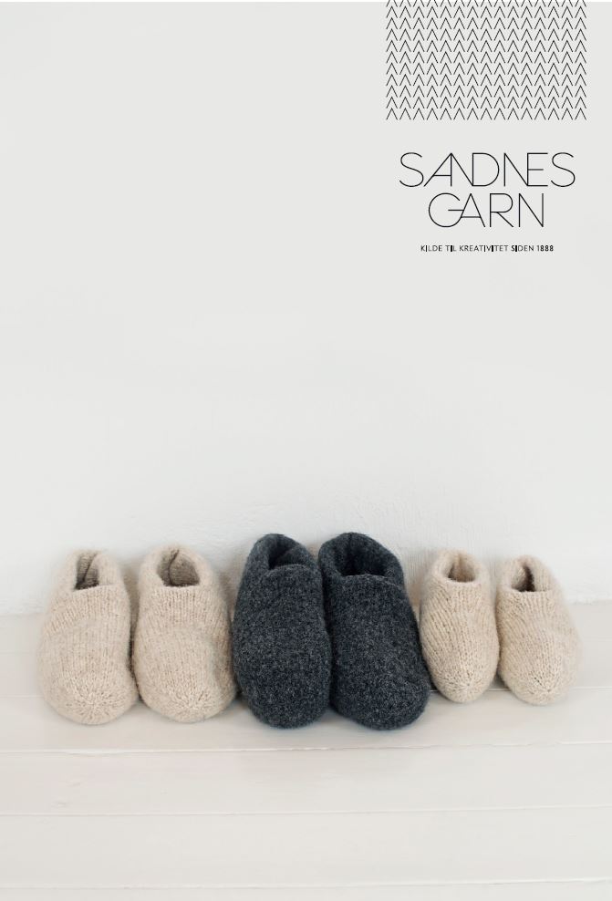 Þæfðar töflur úr Fritidsgarn.JPG Þæfðir inniskór úr Fritidsgarni - Image 1