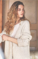 LUN jakkapeysa með hálfklukkuprjóni