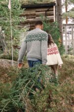 Chunky Marius herrapeysa prjónuð niður frá hálsi - Image 2