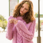 Peysa með stórum köðlum