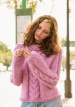 Peysa með stórum köðlum