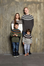 Alpakka ull munsturbekkpeysa