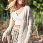 Síð jakkapeysa úr Tynn Line og Silk mohair