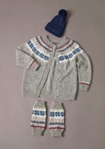 Hneppt Nancy peysa á stúlkur og legghlífar