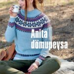 Anita dömupeysa með blómamunsturbekk