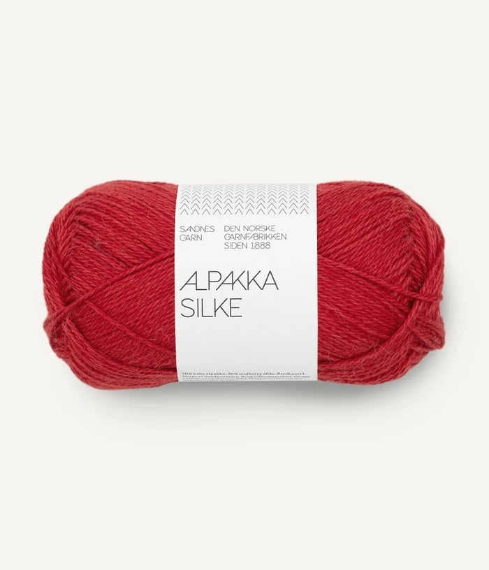 33471088-c91d-4013-ba19-3ba7803235f1.jpg Alpakka silk 4135 Heritage Red - Image 1